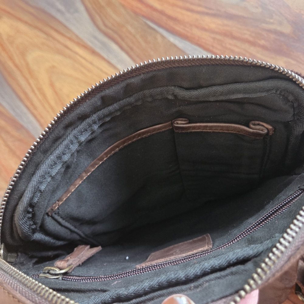 Magnetic Harbour 2nd Women's Chocolate Brown Leather Crossbody Bag Adjustable - Picture 6 of 14